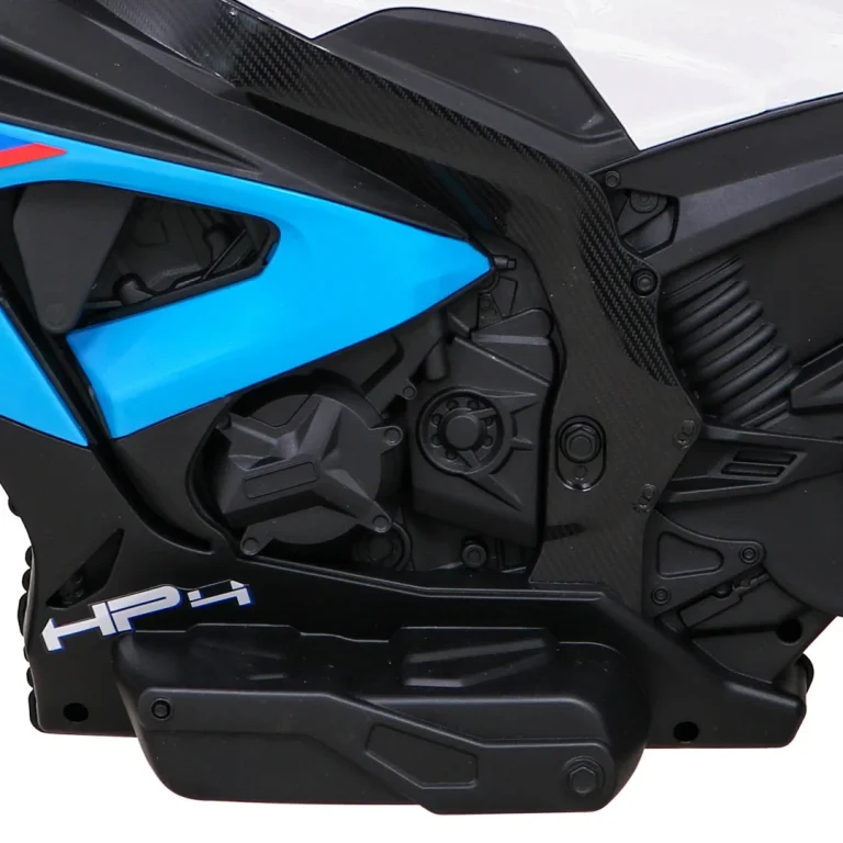Bmw Hp4 Dječji Motocikl Na Baterije, Plavi + 3 Kotača + Led + Mp3 Usb + Eko Koža, Plava Motor Na Akumulator 12