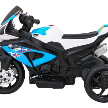 Bmw Hp4 Dječji Motocikl Na Baterije, Plavi + 3 Kotača + Led + Mp3 Usb + Eko Koža, Plava Motor Na Akumulator 4