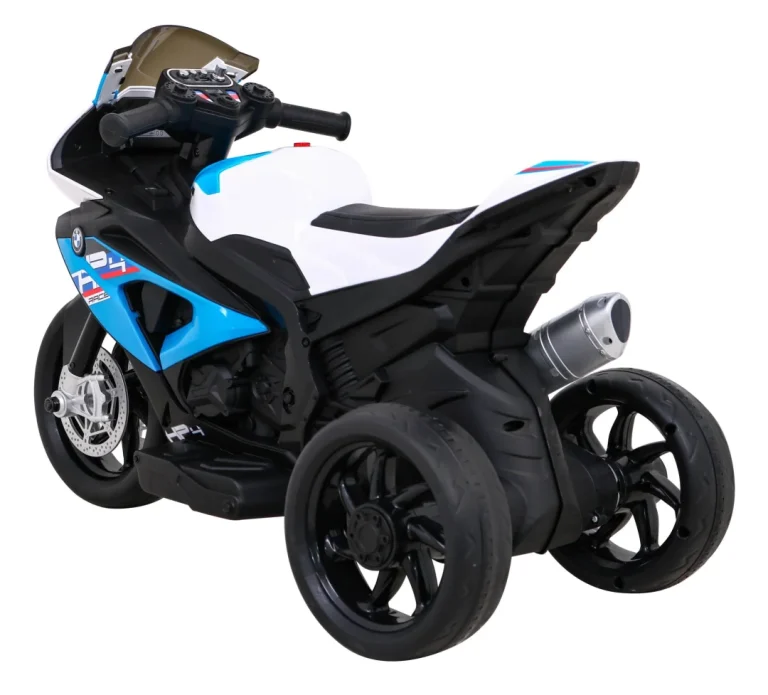 Bmw Hp4 Dječji Motocikl Na Baterije, Plavi + 3 Kotača + Led + Mp3 Usb + Eko Koža, Plava Motor Na Akumulator 5