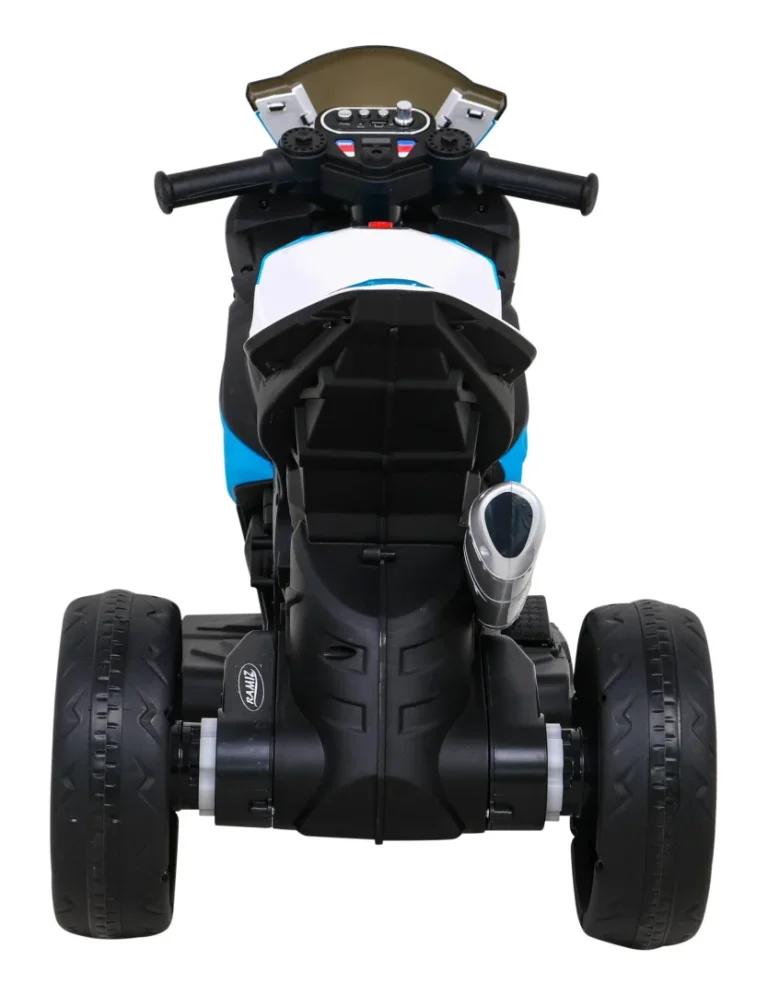 Bmw Hp4 Dječji Motocikl Na Baterije, Plavi + 3 Kotača + Led + Mp3 Usb + Eko Koža, Plava Motor Na Akumulator 6