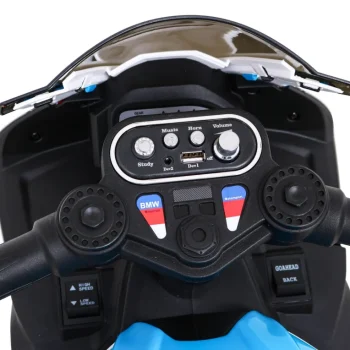 Bmw Hp4 Dječji Motocikl Na Baterije, Plavi + 3 Kotača + Led + Mp3 Usb + Eko Koža, Plava Motor Na Akumulator 8