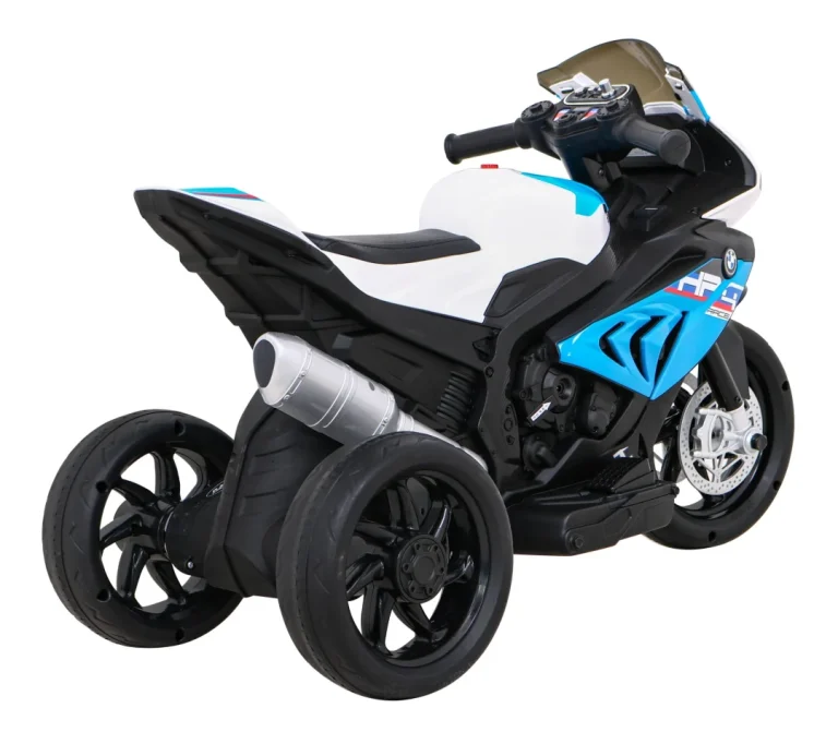 Bmw Hp4 Dječji Motocikl Na Baterije, Plavi + 3 Kotača + Led + Mp3 Usb + Eko Koža, Plava Motor Na Akumulator 9