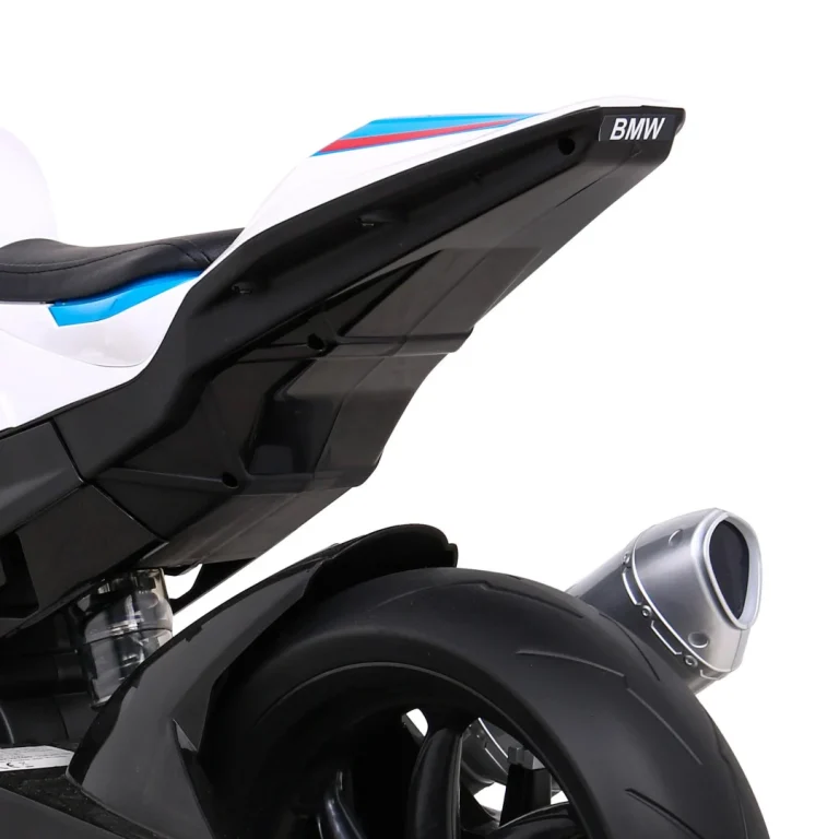 Bmw Hp4 Dječji Motocikl Na Baterije, Bijeli + Pomoćni Kotači + Spori Start + Eva + Mp3 Led, Bijela Motor Na Akumulator 14