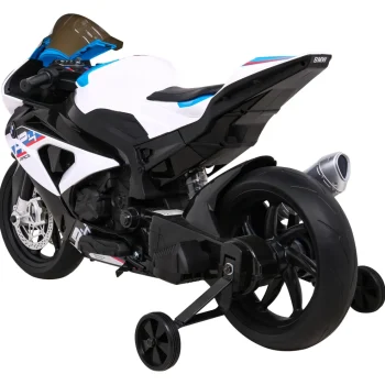 Bmw Hp4 Dječji Motocikl Na Baterije, Bijeli + Pomoćni Kotači + Spori Start + Eva + Mp3 Led, Bijela Motor Na Akumulator 5