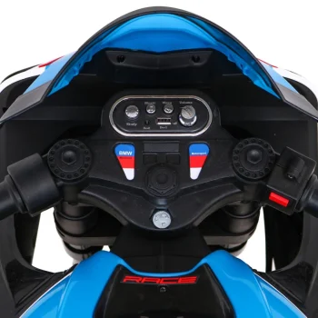 Bmw Hp4 Dječji Motocikl Na Baterije, Bijeli + Pomoćni Kotači + Spori Start + Eva + Mp3 Led, Bijela Motor Na Akumulator 7