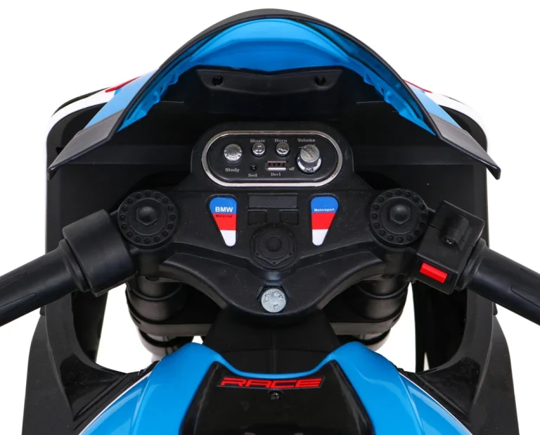 Bmw Hp4 Dječji Motocikl Na Baterije, Bijeli + Pomoćni Kotači + Spori Start + Eva + Mp3 Led, Bijela Motor Na Akumulator 7