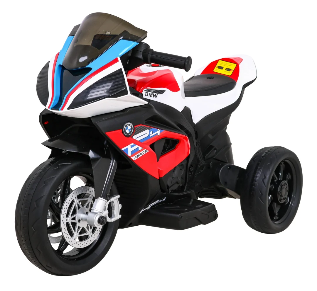 Bmw Hp4 Dječji Motocikl Na Baterije, Crveni + 3 Kotača + Led + Mp3 Usb + Eko Koža, Crvena Motor Na Akumulator 1
