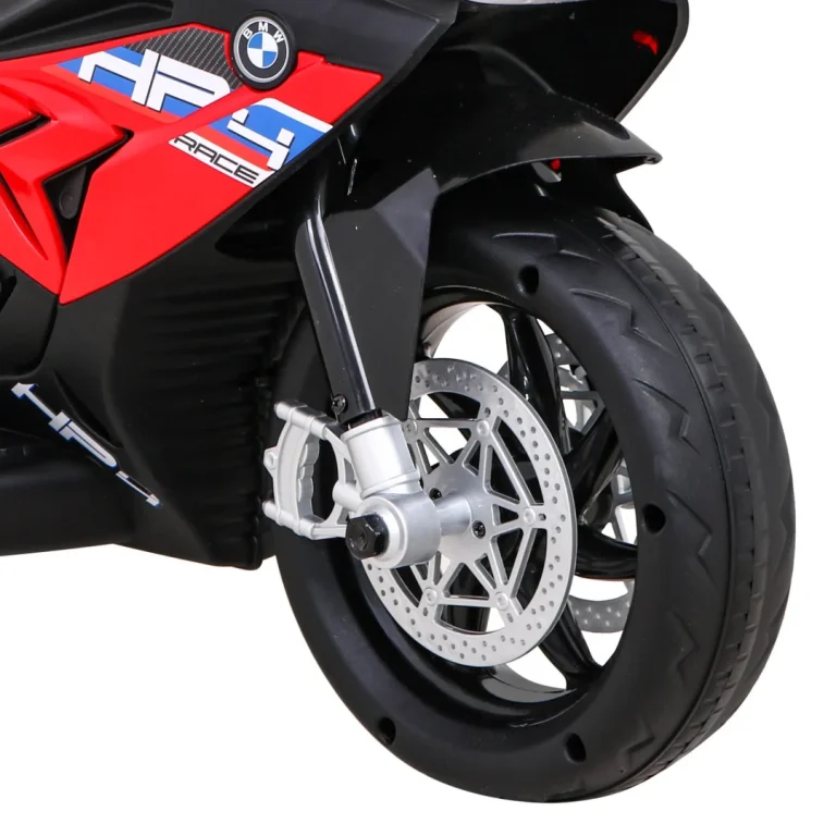 Bmw Hp4 Dječji Motocikl Na Baterije, Crveni + 3 Kotača + Led + Mp3 Usb + Eko Koža, Crvena Motor Na Akumulator 14
