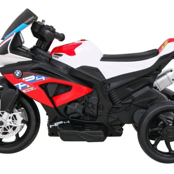 Bmw Hp4 Dječji Motocikl Na Baterije, Crveni + 3 Kotača + Led + Mp3 Usb + Eko Koža, Crvena Motor Na Akumulator 4
