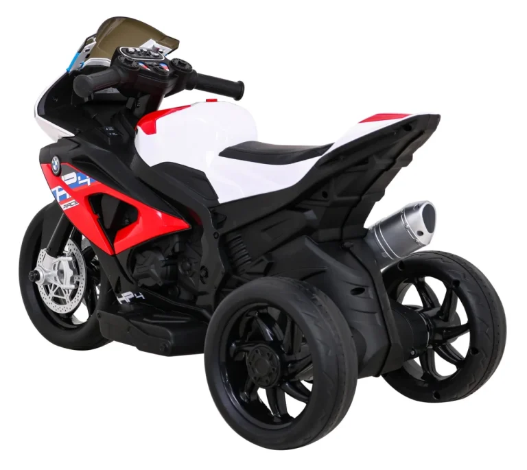 Bmw Hp4 Dječji Motocikl Na Baterije, Crveni + 3 Kotača + Led + Mp3 Usb + Eko Koža, Crvena Motor Na Akumulator 5