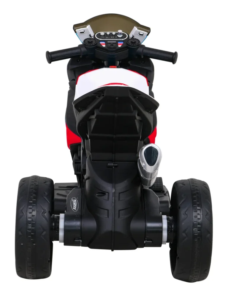 Bmw Hp4 Dječji Motocikl Na Baterije, Crveni + 3 Kotača + Led + Mp3 Usb + Eko Koža, Crvena Motor Na Akumulator 6