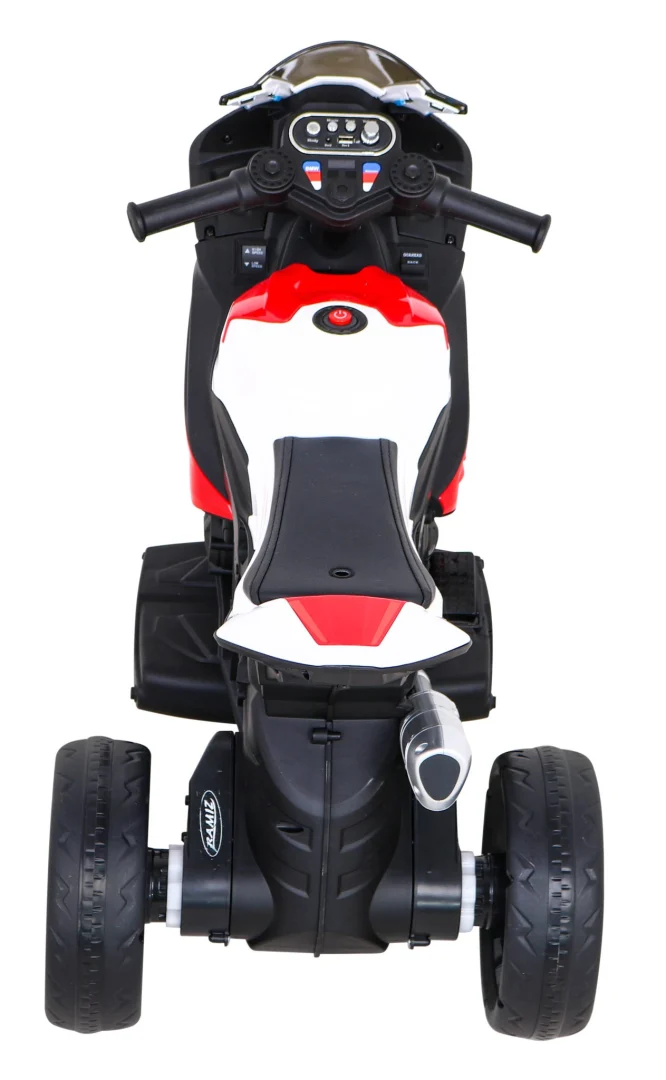 Bmw Hp4 Dječji Motocikl Na Baterije, Crveni + 3 Kotača + Led + Mp3 Usb + Eko Koža, Crvena Motor Na Akumulator 8
