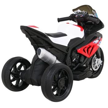 Bmw Hp4 Dječji Motocikl Na Baterije, Crveni + 3 Kotača + Led + Mp3 Usb + Eko Koža, Crvena Motor Na Akumulator 9