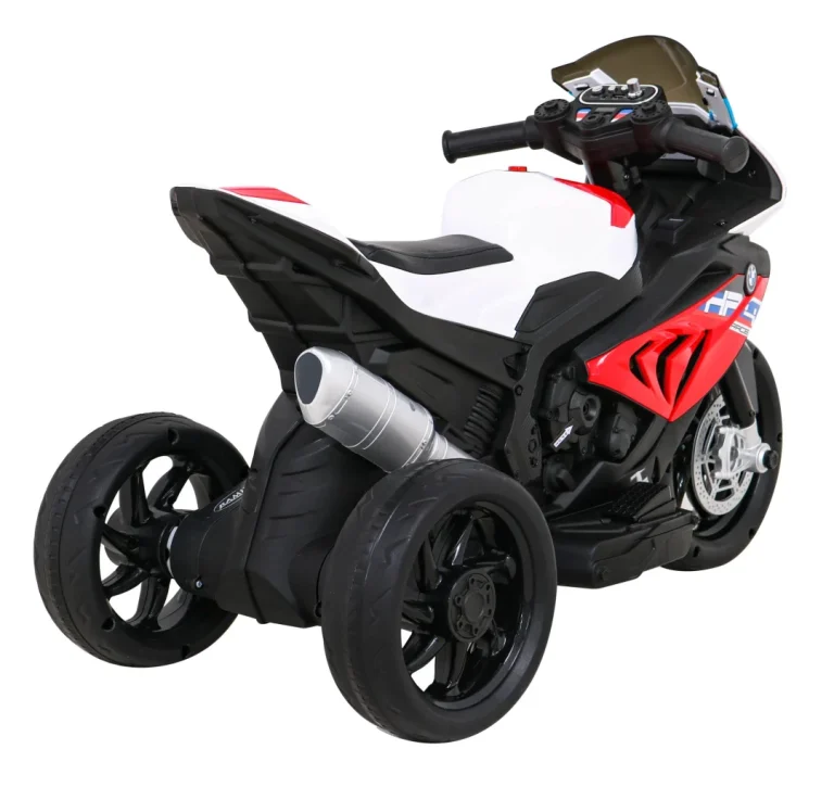 Bmw Hp4 Dječji Motocikl Na Baterije, Crveni + 3 Kotača + Led + Mp3 Usb + Eko Koža, Crvena Motor Na Akumulator 9