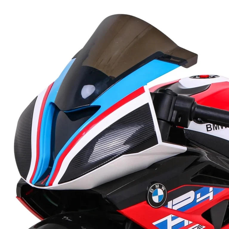 Bmw Hp4 Dječji Motocikl Na Baterije, Crveni + Pomoćni Kotači + Spori Start + Eva + Mp3 Led, Crvena Motor Na Akumulator 11