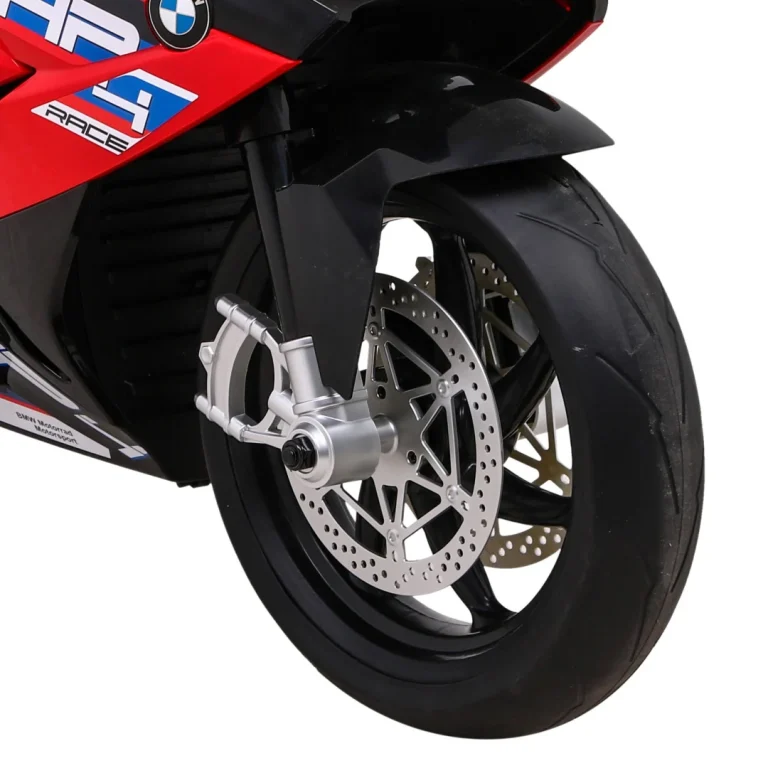 Bmw Hp4 Dječji Motocikl Na Baterije, Crveni + Pomoćni Kotači + Spori Start + Eva + Mp3 Led, Crvena Motor Na Akumulator 14