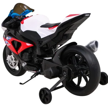 Bmw Hp4 Dječji Motocikl Na Baterije, Crveni + Pomoćni Kotači + Spori Start + Eva + Mp3 Led, Crvena Motor Na Akumulator 4