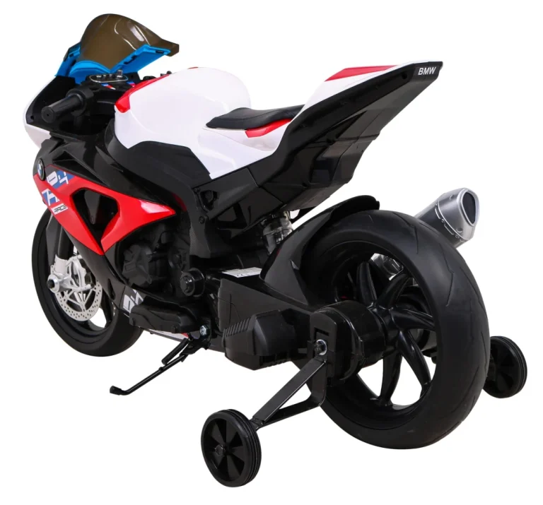 Bmw Hp4 Dječji Motocikl Na Baterije, Crveni + Pomoćni Kotači + Spori Start + Eva + Mp3 Led, Crvena Motor Na Akumulator 4