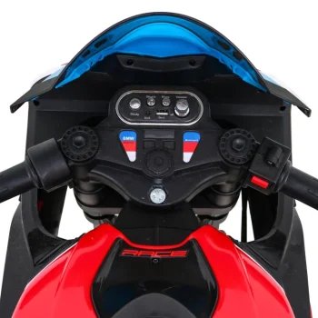 Bmw Hp4 Dječji Motocikl Na Baterije, Crveni + Pomoćni Kotači + Spori Start + Eva + Mp3 Led, Crvena Motor Na Akumulator 6