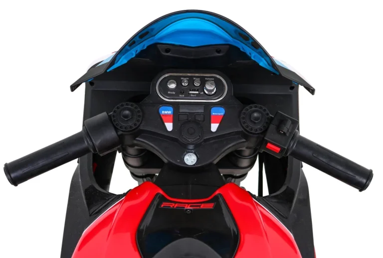 Bmw Hp4 Dječji Motocikl Na Baterije, Crveni + Pomoćni Kotači + Spori Start + Eva + Mp3 Led, Crvena Motor Na Akumulator 6