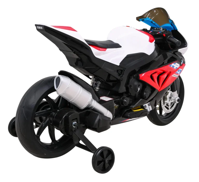 Bmw Hp4 Dječji Motocikl Na Baterije, Crveni + Pomoćni Kotači + Spori Start + Eva + Mp3 Led, Crvena Motor Na Akumulator 8