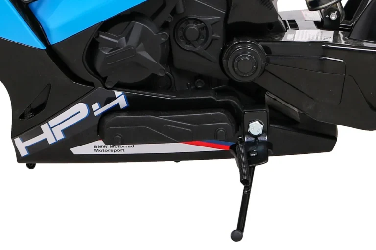 Bmw Hp4 Dječji Motocikl Na Baterije, Plavi + Pomoćni Kotači + Spori Start + Eva + Mp3 Led, Plava Motor Na Akumulator 12