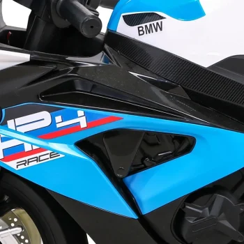 Bmw Hp4 Dječji Motocikl Na Baterije, Plavi + Pomoćni Kotači + Spori Start + Eva + Mp3 Led, Plava Motor Na Akumulator 13