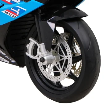 Bmw Hp4 Dječji Motocikl Na Baterije, Plavi + Pomoćni Kotači + Spori Start + Eva + Mp3 Led, Plava Motor Na Akumulator 15