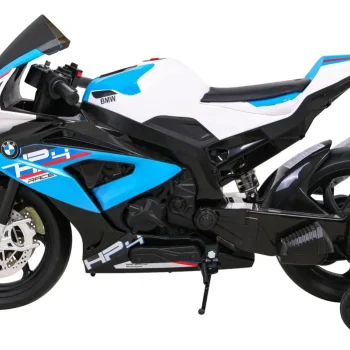 Bmw Hp4 Dječji Motocikl Na Baterije, Plavi + Pomoćni Kotači + Spori Start + Eva + Mp3 Led, Plava Motor Na Akumulator 4