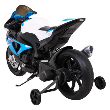 Bmw Hp4 Dječji Motocikl Na Baterije, Plavi + Pomoćni Kotači + Spori Start + Eva + Mp3 Led, Plava Motor Na Akumulator 5