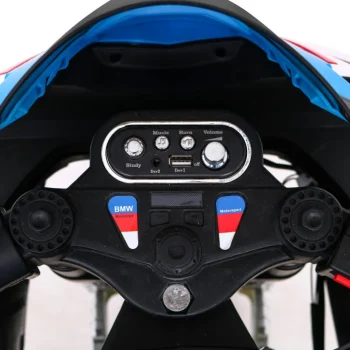 Bmw Hp4 Dječji Motocikl Na Baterije, Plavi + Pomoćni Kotači + Spori Start + Eva + Mp3 Led, Plava Motor Na Akumulator 7