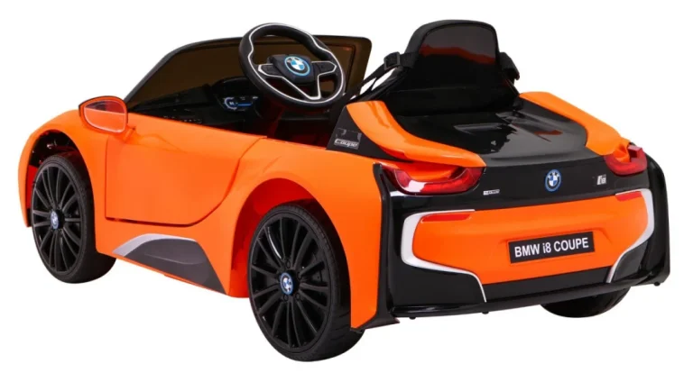 Bmw I8 Lift Auto Akumulator Narančasta + Daljinski Upravljač + Sporo Pokretanje + Sigurnosni 5