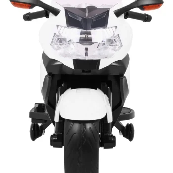 Bmw K1300s Dječji Motocikl Na Baterije, Bijeli + Pomoćni Kotači + Zvukovi, Svjetla + Spori, Bijela 3
