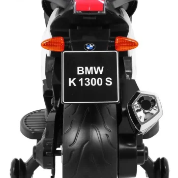 Bmw K1300s Dječji Motocikl Na Baterije, Bijeli + Pomoćni Kotači + Zvukovi, Svjetla + Spori, Bijela 6