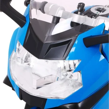 Bmw K1300s Dječji Motocikl Na Baterije, Plavi + Pomoćni Kotači + Zvukovi, Svjetla + Spori, Plava 10