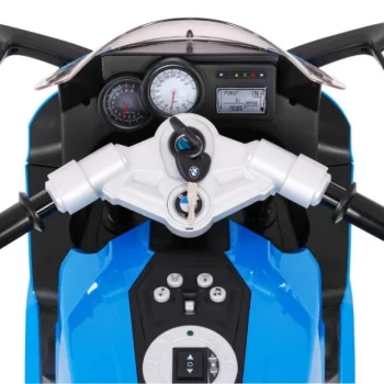 Bmw K1300s Dječji Motocikl Na Baterije, Plavi + Pomoćni Kotači + Zvukovi, Svjetla + Spori, Plava 11