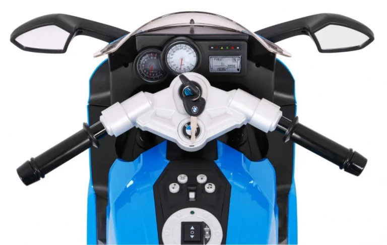 Bmw K1300s Dječji Motocikl Na Baterije, Plavi + Pomoćni Kotači + Zvukovi, Svjetla + Spori, Plava 11