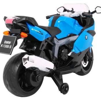 Bmw K1300s Dječji Motocikl Na Baterije, Plavi + Pomoćni Kotači + Zvukovi, Svjetla + Spori, Plava 8