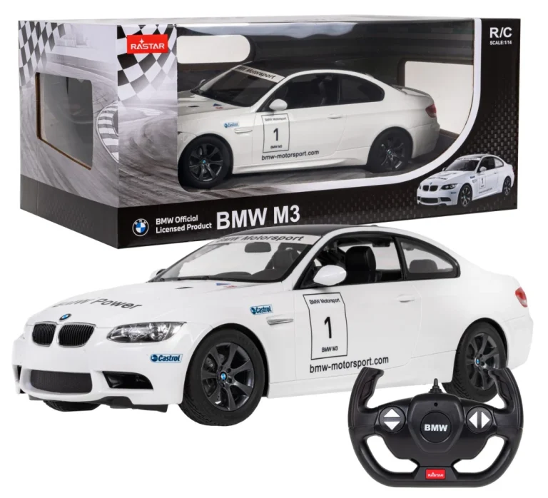 Bmw M3 Bijeli Rastar Model 1:14 Automobil Na Daljinsko Upravljanje + 2,4 Ghz Daljinski, Bijela 1