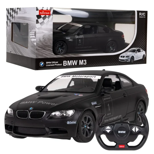 Bmw M3 Crni Rastar Model 1:14 Automobil Na Daljinsko Upravljanje + 2,4 Ghz Daljinski Upravljač, Crna 1