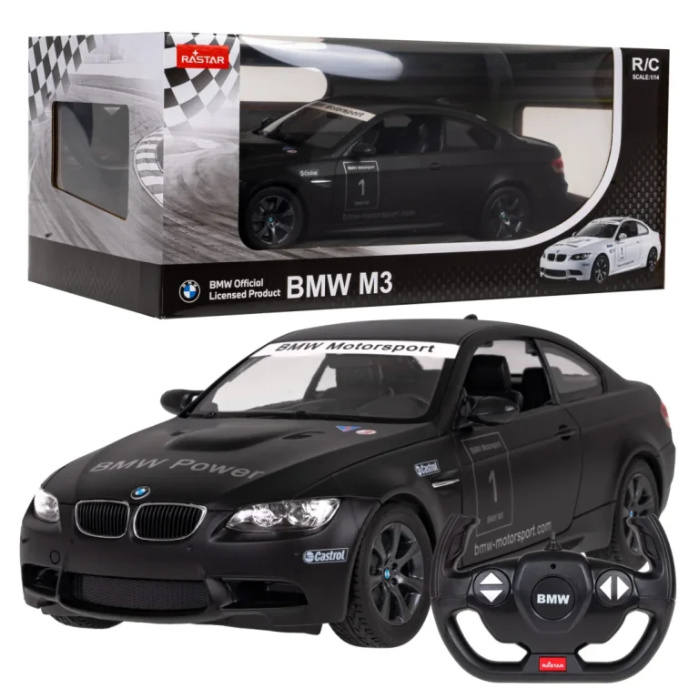 Bmw M3 Crni Rastar Model 1:14 Automobil Na Daljinsko Upravljanje + 2,4 Ghz Daljinski Upravljač, Crna 1