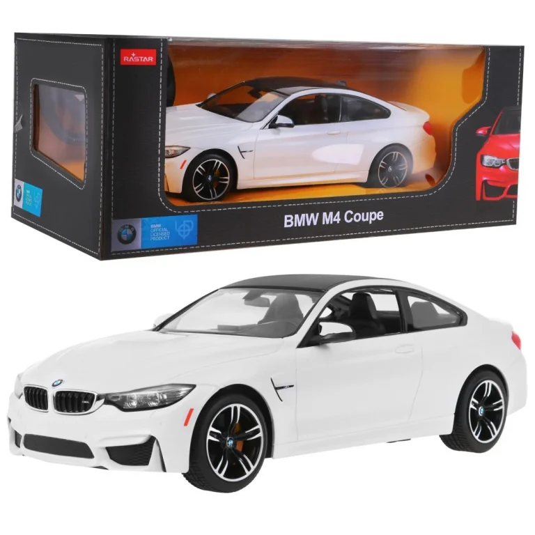 Bmw M4 Coupe Bijeli Rastar Model 1:14 Automobil Na Daljinsko Upravljanje + 2,4 Ghz, Bijela 1