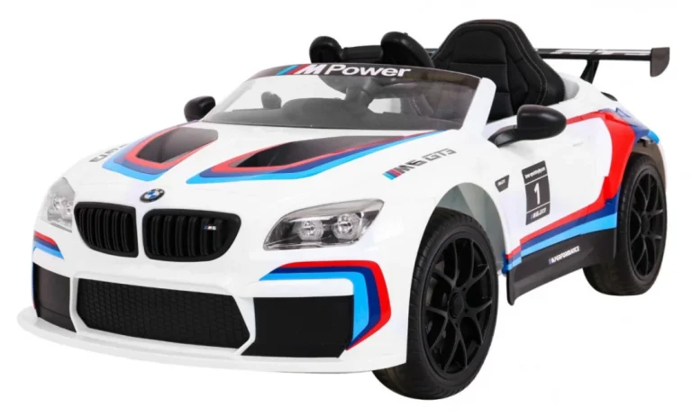 Bmw M6 Gt3 Dječji Automobil Na Baterije, Bijeli + Ventilacijski Otvor + Mp3 Zvukovi,, Bijela 1