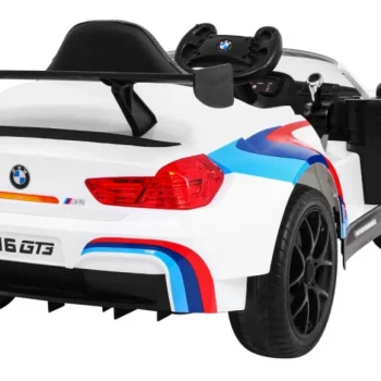 Bmw M6 Gt3 Dječji Automobil Na Baterije, Bijeli + Ventilacijski Otvor + Mp3 Zvukovi,, Bijela 11