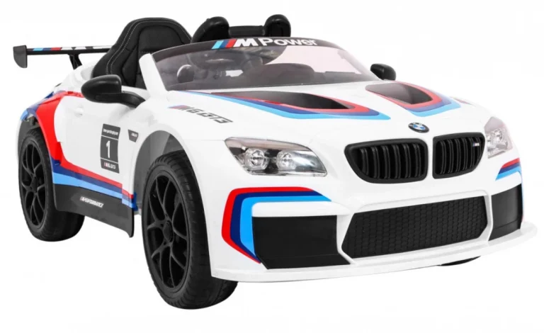 Bmw M6 Gt3 Dječji Automobil Na Baterije, Bijeli + Ventilacijski Otvor + Mp3 Zvukovi,, Bijela 12