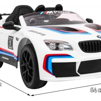 Bmw M6 Gt3 Dječji Automobil Na Baterije, Bijeli + Ventilacijski Otvor + Mp3 Zvukovi,, Bijela 2