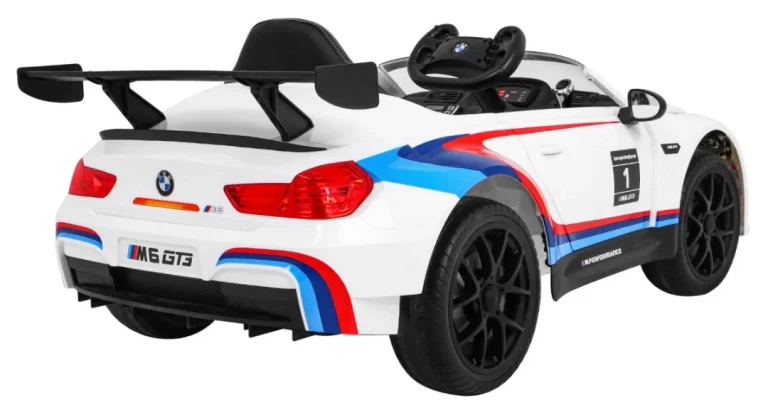 Bmw M6 Gt3 Dječji Automobil Na Baterije, Bijeli + Ventilacijski Otvor + Mp3 Zvukovi,, Bijela 7