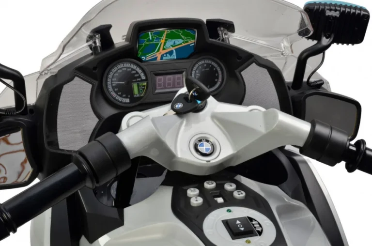 Bmw R1200rt Policijski Električni Motocikl Za Djecu + Pomoćni Kotači + Zvukovi + Led + Eva + Spori 11