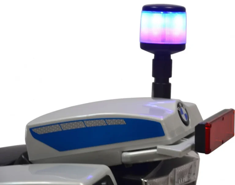 Bmw R1200rt Policijski Električni Motocikl Za Djecu + Pomoćni Kotači + Zvukovi + Led + Eva + Spori 4