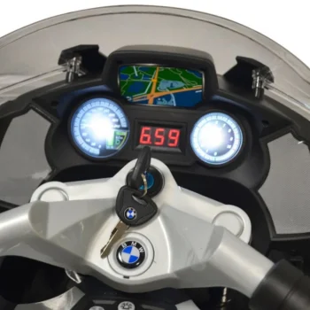 Bmw R1200rt Policijski Električni Motocikl Za Djecu + Pomoćni Kotači + Zvukovi + Led + Eva + Spori 5